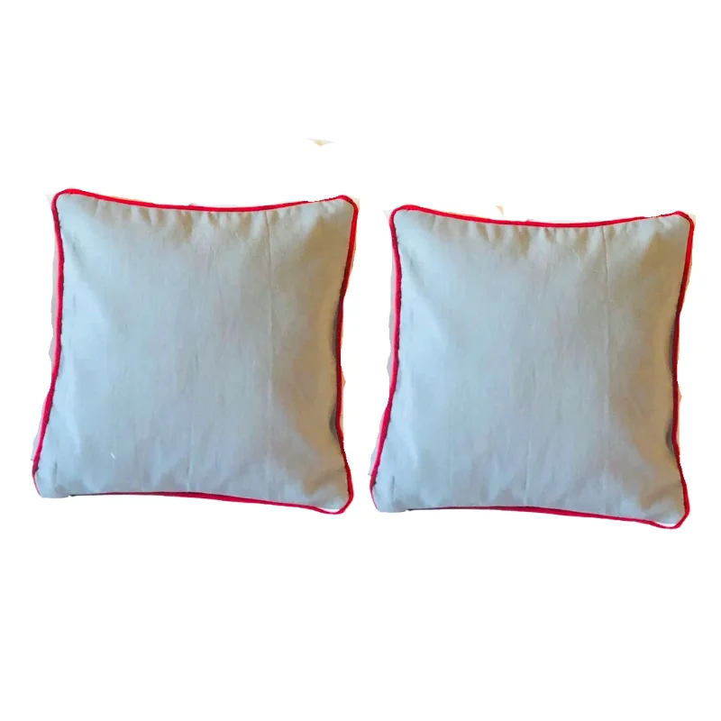 Feather Pillows for a Luxurious SleepGray Red Throw Pillows, 18x18 Decorative Pillow Covers With Piping/Welting Snazzy Living Feather Pillows for a Luxurious SleepGray Red Throw Pillows, 18x18 Decorative Pillow Covers With Piping/Welting Snazzy Living