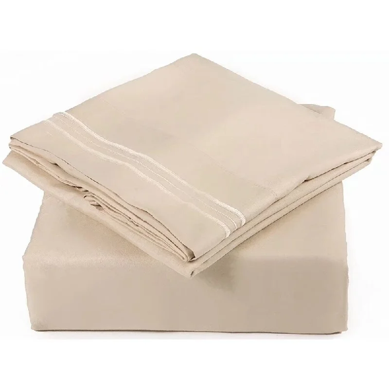 Polyester - Cotton Blend Sheets for Durability and Comfort4pcs Queen Home Decor Bedding Sheet Set Cream Color Polyester - Cotton Blend Sheets for Durability and Comfort4pcs Queen Home Decor Bedding Sheet Set Cream Color