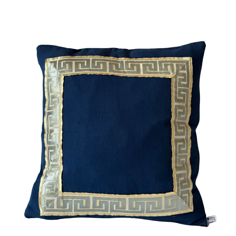 Silk Pillows for Smooth Skin and HairNavy Greek Key Pillow Case, Greek Key Euro Shams, Gold Navy Decorative Pillow Silk Pillows for Smooth Skin and HairNavy Greek Key Pillow Case, Greek Key Euro Shams, Gold Navy Decorative Pillow