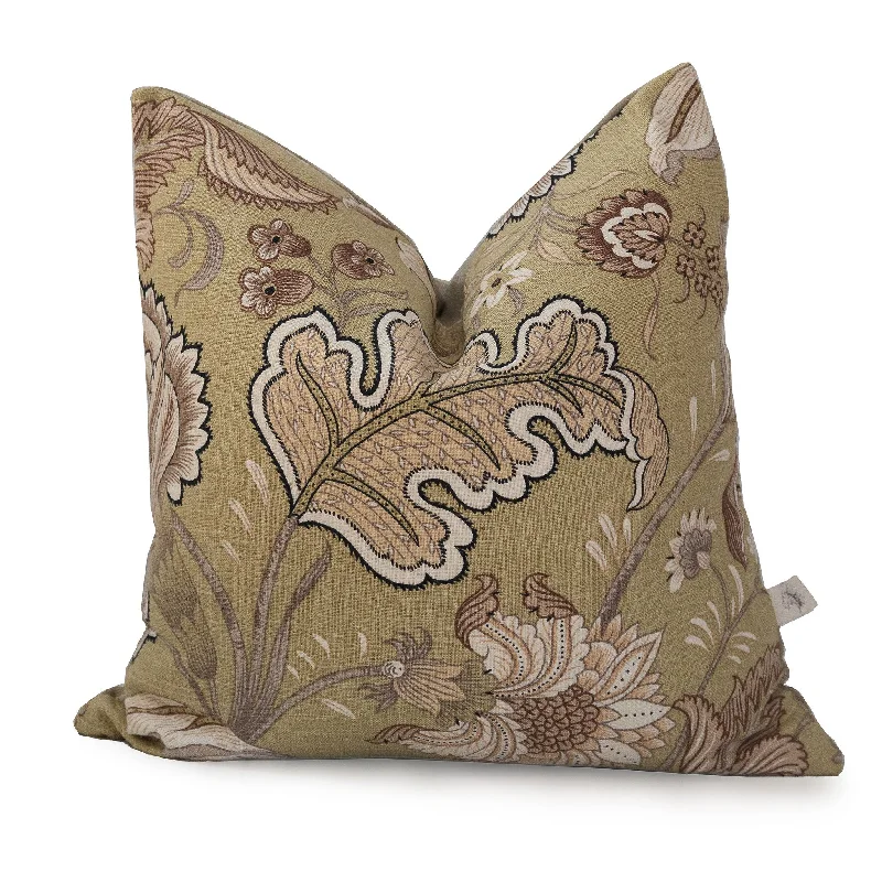Lumbar Support Pillows for Car SeatsMoss Green Floral Decorative Accent Pillow 16" x 16" Lumbar Support Pillows for Car SeatsMoss Green Floral Decorative Accent Pillow 16" x 16"