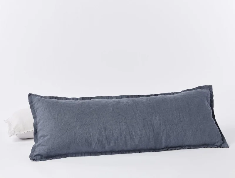 Silk Pillows for Smooth Skin and HairHarbor Blue Organic Relaxed Linen Lumbar Pillow Cover Silk Pillows for Smooth Skin and HairHarbor Blue Organic Relaxed Linen Lumbar Pillow Cover