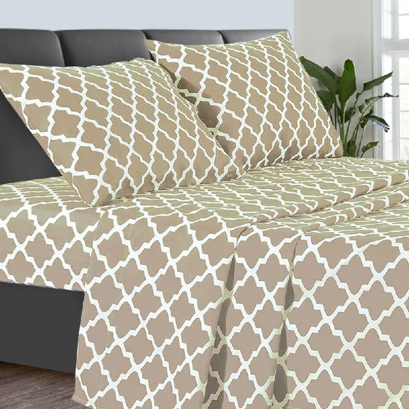 Sheet Sets with Multiple Pillowcase OptionsEgyptian Comfort Bed Sheet Set 1800 Count 4 Piece CalKing Taupe White Sheet Sets with Multiple Pillowcase OptionsEgyptian Comfort Bed Sheet Set 1800 Count 4 Piece CalKing Taupe White