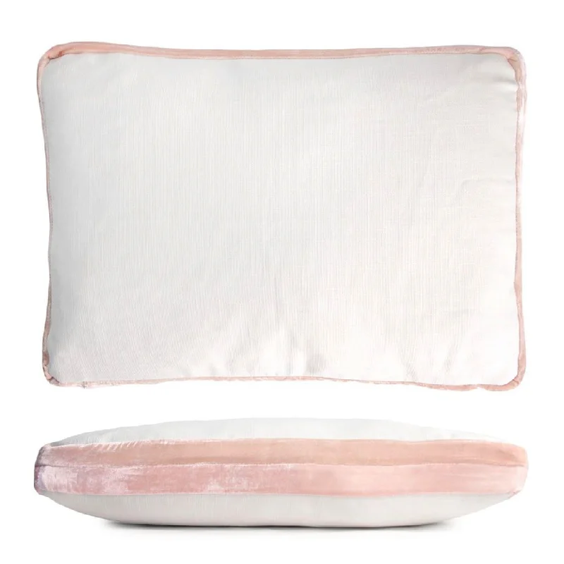 Feather Pillows for a Luxurious SleepBlush & White Double Tuxedo Pillow by Kevin O'Brien Studio Feather Pillows for a Luxurious SleepBlush & White Double Tuxedo Pillow by Kevin O'Brien Studio