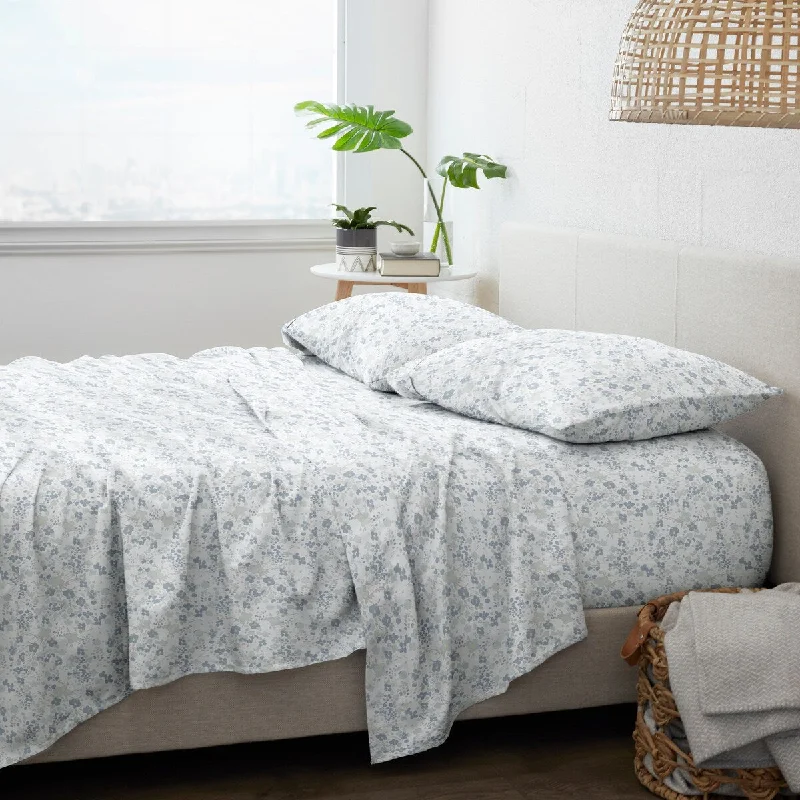 Fitted Sheets with Reinforced Corners for Long - Lasting UseBecky Cameron Violets Pattern 4 Piece Bed Sheets Set Fitted Sheets with Reinforced Corners for Long - Lasting UseBecky Cameron Violets Pattern 4 Piece Bed Sheets Set