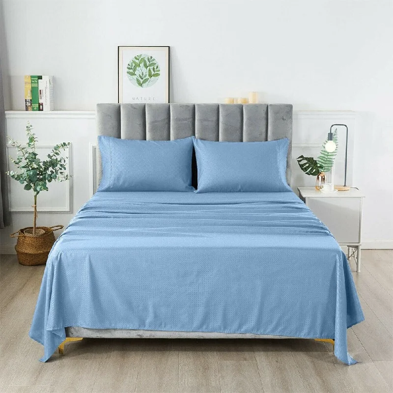Fitted Sheets with Reinforced Corners for Long - Lasting Use4 Piece Extra Deep Bedsheets Microfiber Hotel Quality Full Blue Fitted Sheets with Reinforced Corners for Long - Lasting Use4 Piece Extra Deep Bedsheets Microfiber Hotel Quality Full Blue