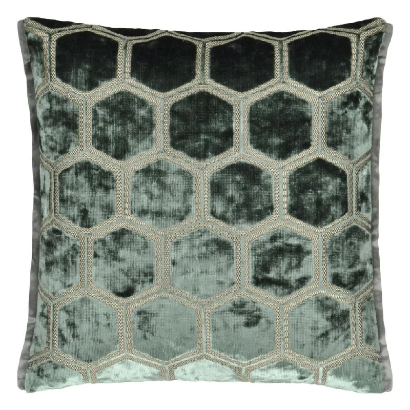 Round Pillows for Boho-Style InteriorsDesigners Guild Manipur Jade Pillow