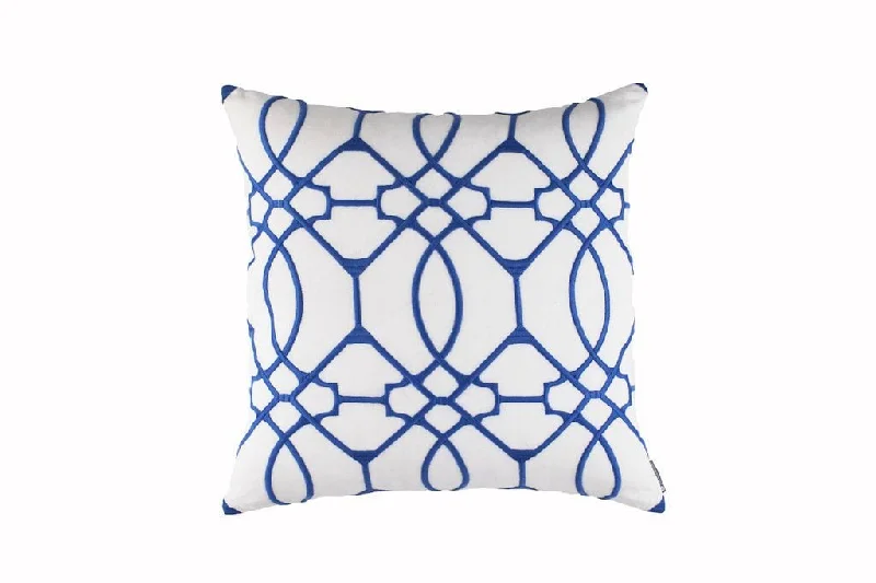 Soft and Fluffy Pillows for Bedroom ComfortMagic White & Azure Decorative Pillow by Lili Alessandra Soft and Fluffy Pillows for Bedroom ComfortMagic White & Azure Decorative Pillow by Lili Alessandra