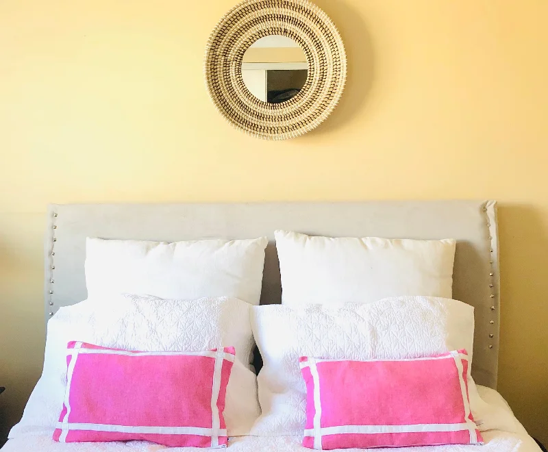 Cotton Pillows for Natural ComfortPink White Trim Pillows, Bedroom Pillows, Pink Lumbar Throw Pillows, Cotton Pillows for Natural ComfortPink White Trim Pillows, Bedroom Pillows, Pink Lumbar Throw Pillows,