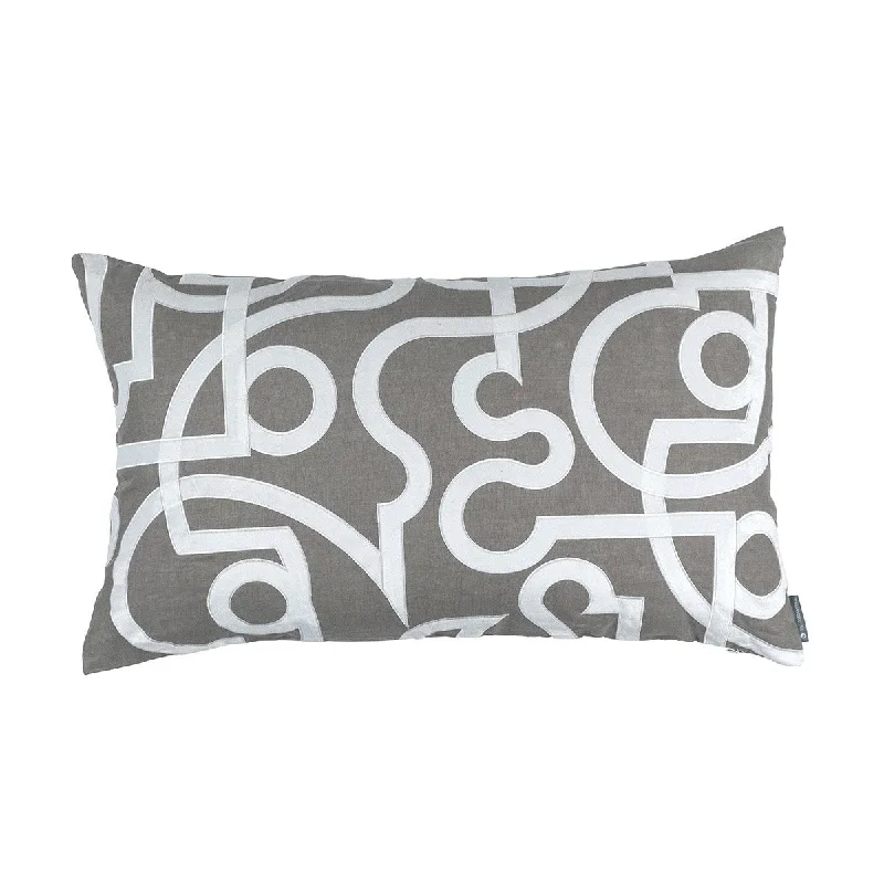 Velvet Pillows for a Touch of EleganceGeo Light Grey Pillow by Lili Alessandra