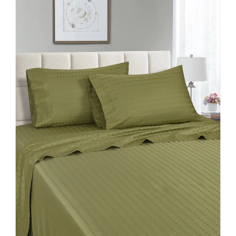 Polyester - Cotton Blend Sheets for Durability and ComfortSpring Home 1200 Thread Count 100% Egyptian Cotton Deep Pocket Dobby Striped Sheet Set Polyester - Cotton Blend Sheets for Durability and ComfortSpring Home 1200 Thread Count 100% Egyptian Cotton Deep Pocket Dobby Striped Sheet Set