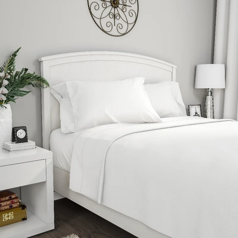 King - Size Sheet Sets with a Decorative Pillow Set3-Piece Brushed Microfiber Sheet Set – Washable Fitted and Flat Twin XL Sheets Plus Pillowcase by Lavish Home (White) King - Size Sheet Sets with a Decorative Pillow Set3-Piece Brushed Microfiber Sheet Set – Washable Fitted and Flat Twin XL Sheets Plus Pillowcase by Lavish Home (White)