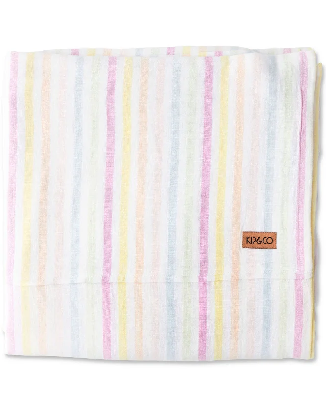 Jersey - Knit Sheets for a Comfortable and Casual BedPortofino Stripe Linen Flat Sheet Jersey - Knit Sheets for a Comfortable and Casual BedPortofino Stripe Linen Flat Sheet