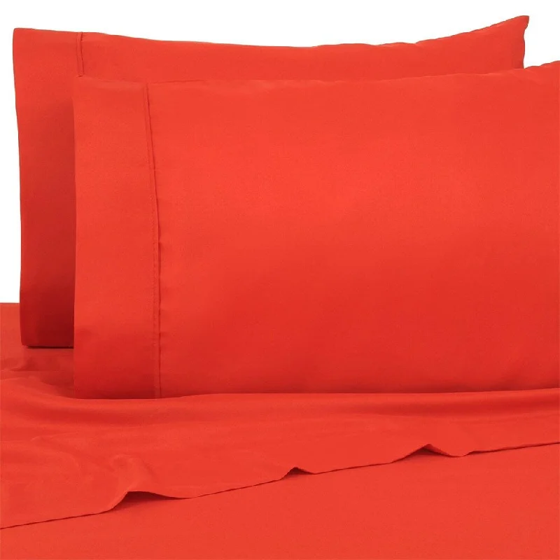 Twin - Size Sheet Sets with a Pillow ProtectorSuper Bright 4 Piece Deep Pocket Hypoallerge Queen Hot Red Twin - Size Sheet Sets with a Pillow ProtectorSuper Bright 4 Piece Deep Pocket Hypoallerge Queen Hot Red