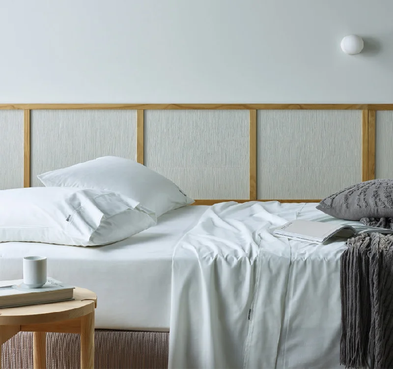 Organic Flannel Sheets for a Natural and Warm SleepNatural Sleep Recycled Cotton and Bamboo Sheet Set Range White