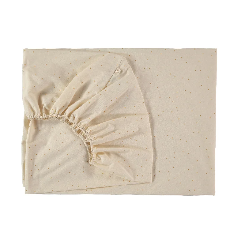 Flat Sheets with a High - Quality Finish for a Luxurious Looknobodinoz Tibet Sheet Single Honey Sweet Dots Natural Flat Sheets with a High - Quality Finish for a Luxurious Looknobodinoz Tibet Sheet Single Honey Sweet Dots Natural