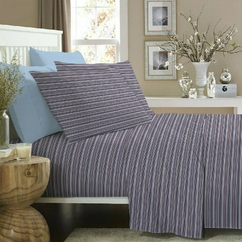 Quilted Cotton Sheets for a Warm and Inviting Bed1200 Thread Count 6 Piece 100% Cotton Sheet Twin Blue Red Pinstripe Quilted Cotton Sheets for a Warm and Inviting Bed1200 Thread Count 6 Piece 100% Cotton Sheet Twin Blue Red Pinstripe