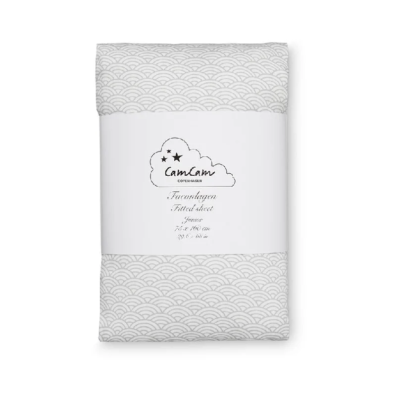 Queen - Size Sheet Sets with a European Pillowcase SetCam Cam Copenhagen Fitted Sheet Junior Grey Wave Queen - Size Sheet Sets with a European Pillowcase SetCam Cam Copenhagen Fitted Sheet Junior Grey Wave