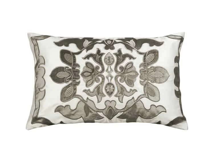 Adjustable Pillows for Customized ComfortMorocco Silver Velvet Lumbar Pillow by Lili Alessandra Adjustable Pillows for Customized ComfortMorocco Silver Velvet Lumbar Pillow by Lili Alessandra