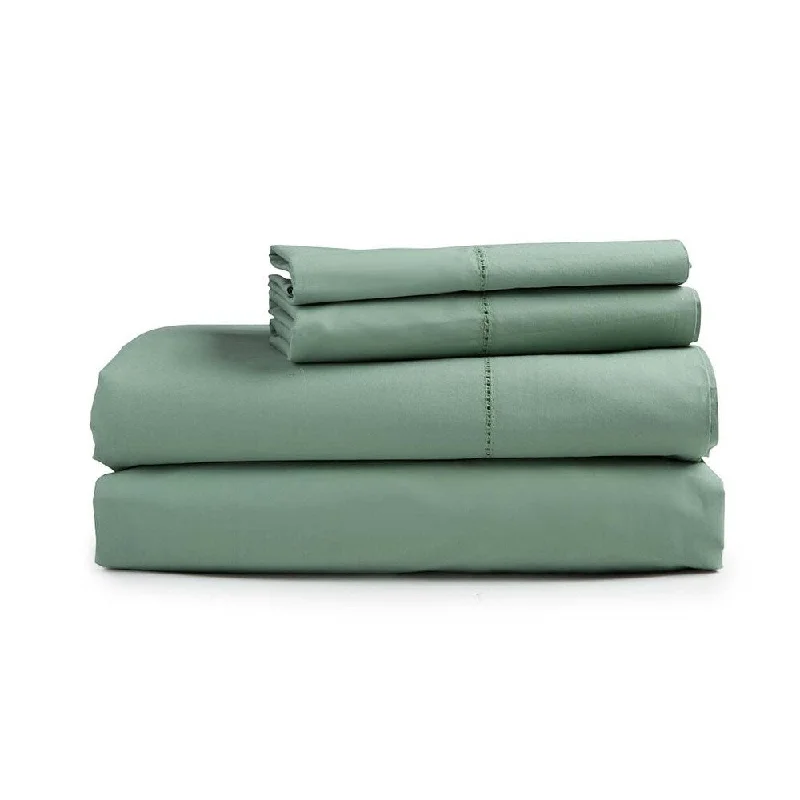 Polyester - Cotton Blend Sheets for Durability and ComfortFull Signature Cotton Percale Sheet Set - Tarragon Polyester - Cotton Blend Sheets for Durability and ComfortFull Signature Cotton Percale Sheet Set - Tarragon
