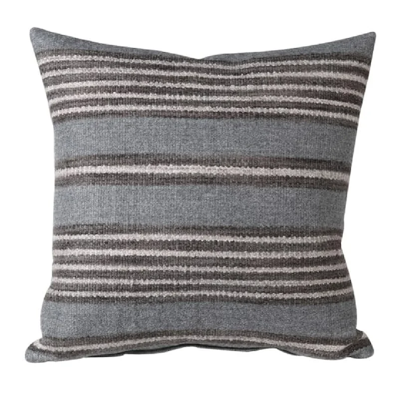Round Pillows for Boho-Style InteriorsWool Blue Stripes Cushion Cover 50x50cm