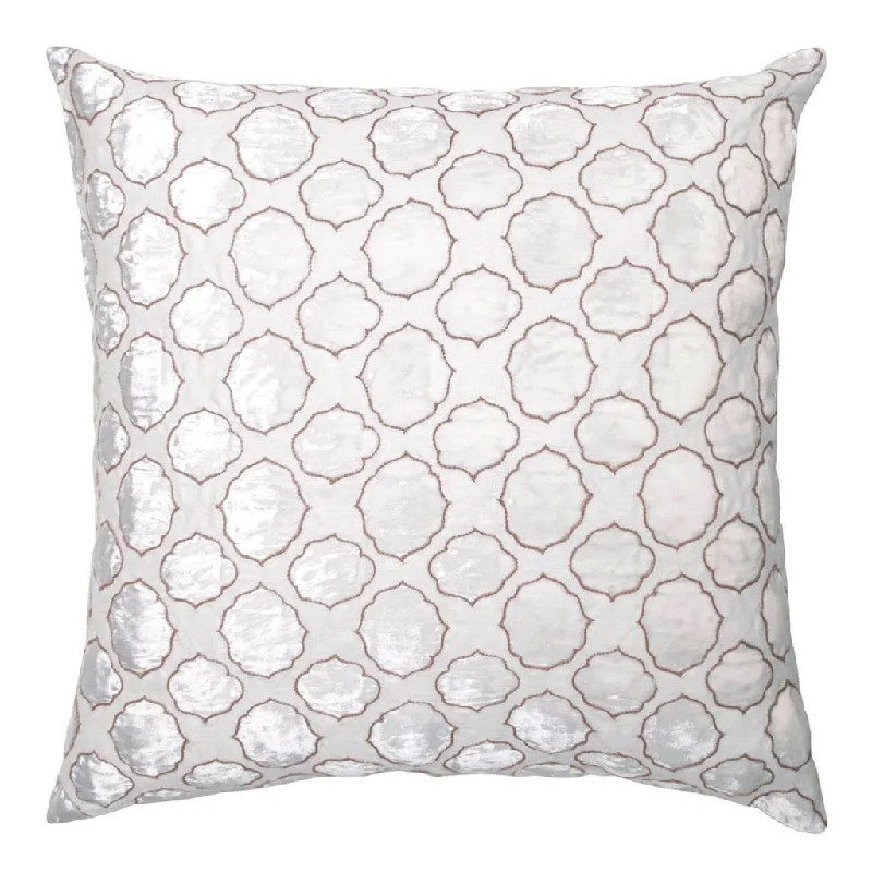 Down Alternative Pillows for Ethical ChoicesLatte Tile Velvet Appliqué Pillow by Kevin O'Brien Studio Down Alternative Pillows for Ethical ChoicesLatte Tile Velvet Appliqué Pillow by Kevin O'Brien Studio