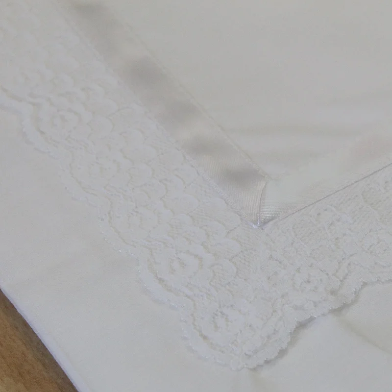 King - Size Sheet Sets with a Decorative Pillow SetTop Sheet - Lace & Ribbon