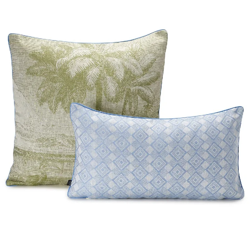 Feather Pillows for a Luxurious SleepCroisière sur le Nil Palm Pillows by Le Jacquard Français Feather Pillows for a Luxurious SleepCroisière sur le Nil Palm Pillows by Le Jacquard Français