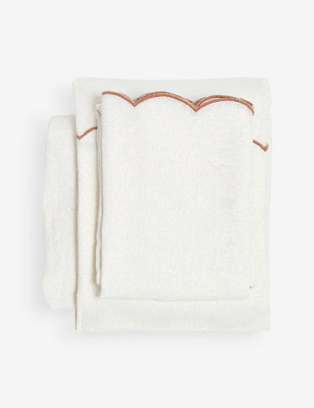 Wrinkle - Free Polyester Sheets for a Low - Maintenance BedKelly Linen Sheet Set by Pom Pom At Home Wrinkle - Free Polyester Sheets for a Low - Maintenance BedKelly Linen Sheet Set by Pom Pom At Home