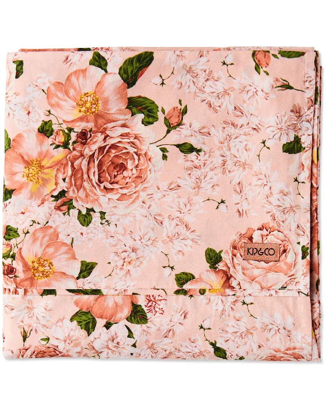 Jersey - Knit Sheets for a Comfortable and Casual BedRose Garden Organic Cotton Flat Sheet