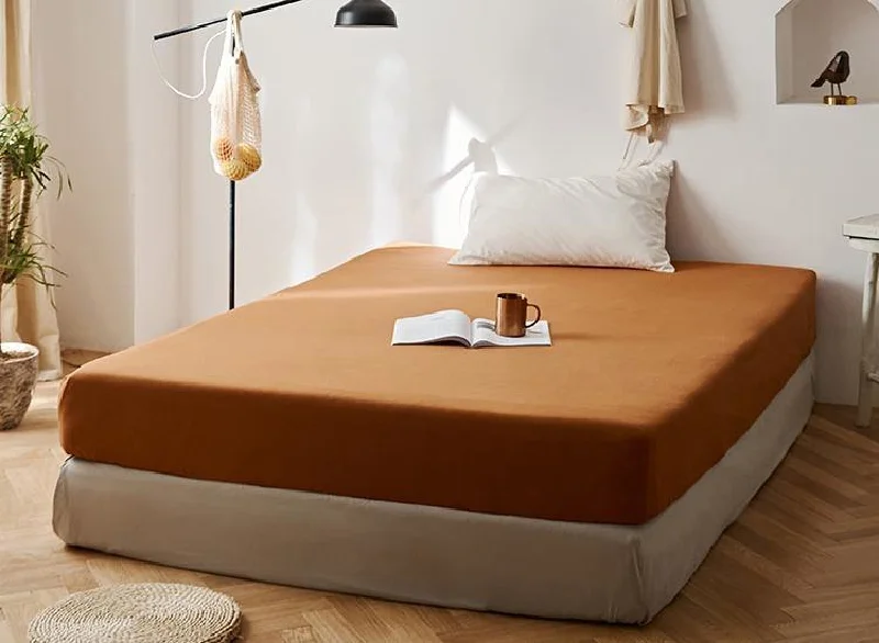 Flat Sheets with a High - Quality Finish for a Luxurious LookSolid Bed Sheet / Orange