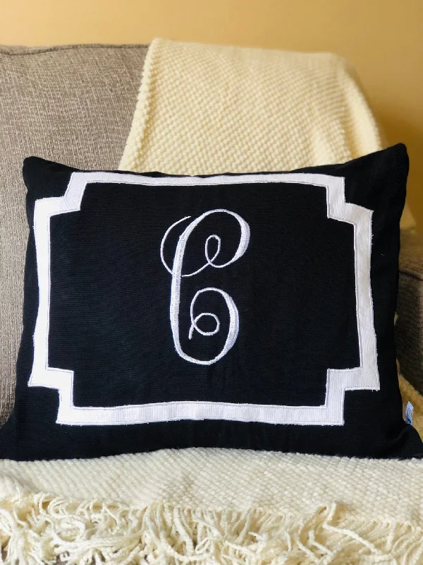 Bolster Pillows for Sofa DecorationMonogram Black Decorative Throw Pillows, Personalized Sofa Throw Pillows Bolster Pillows for Sofa DecorationMonogram Black Decorative Throw Pillows, Personalized Sofa Throw Pillows