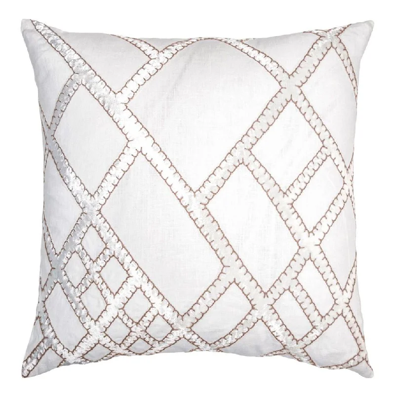 Down Alternative Pillows for Ethical ChoicesLatte Net Velvet Appliqué Pillow by Kevin O'Brien Studio Down Alternative Pillows for Ethical ChoicesLatte Net Velvet Appliqué Pillow by Kevin O'Brien Studio