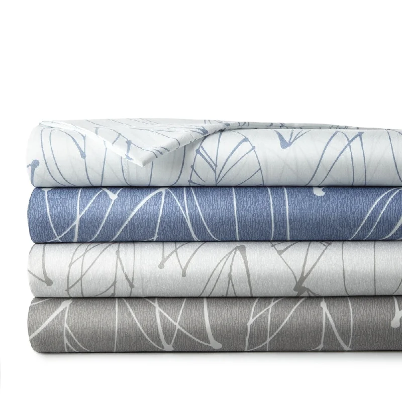 Anti - Pill Microfiber Sheets for a Smooth AppearanceVilano Choice Ultra-Soft Premium Modern Foliage 4-piece Printed Bed Sheet Set Anti - Pill Microfiber Sheets for a Smooth AppearanceVilano Choice Ultra-Soft Premium Modern Foliage 4-piece Printed Bed Sheet Set