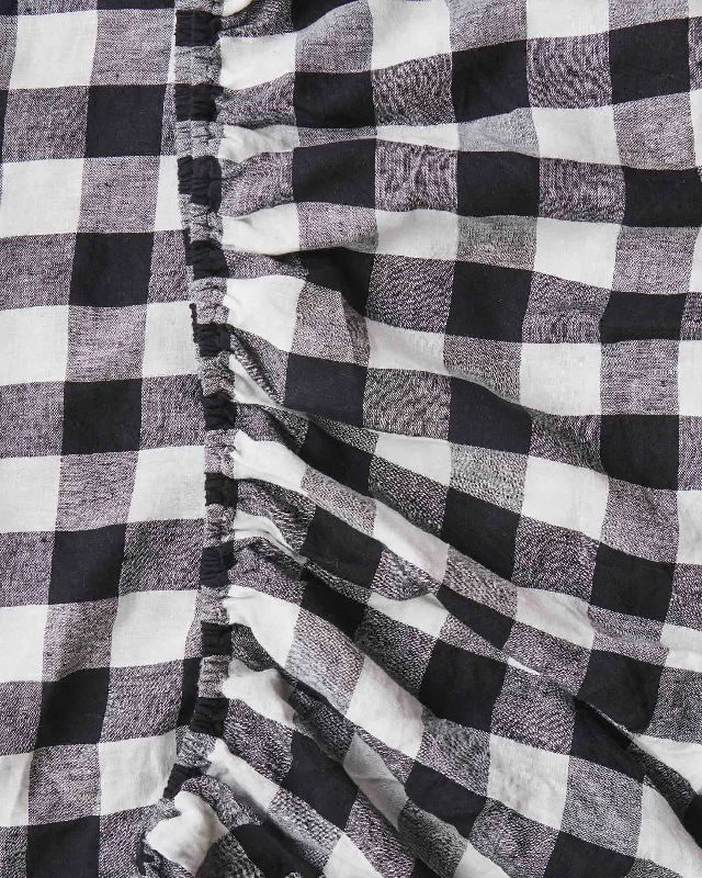Organic Flannel Sheets for a Natural and Warm SleepBlack & White Gingham Linen Fitted Sheet Organic Flannel Sheets for a Natural and Warm SleepBlack & White Gingham Linen Fitted Sheet