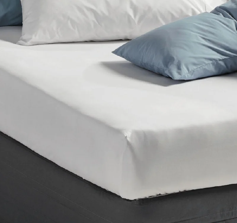 Polyester - Cotton Blend Sheets for Durability and ComfortVienna 300THC Cotton Mega Fitted Sheet Range White Polyester - Cotton Blend Sheets for Durability and ComfortVienna 300THC Cotton Mega Fitted Sheet Range White