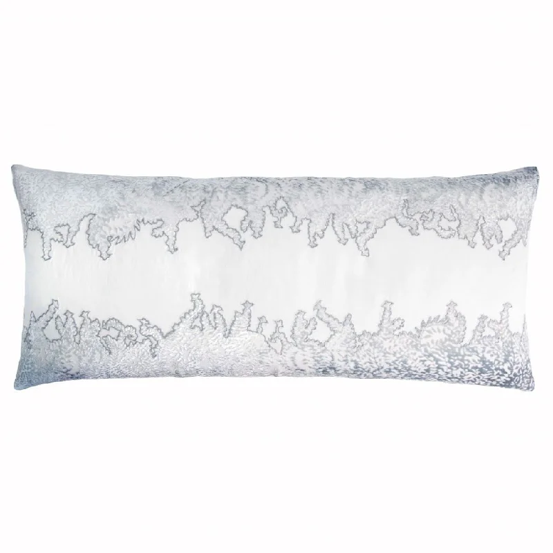 Hypoallergenic Pillows for Allergy SufferersWhite & Steel Ferns Embroidered Velvet Appliqué Pillow Hypoallergenic Pillows for Allergy SufferersWhite & Steel Ferns Embroidered Velvet Appliqué Pillow
