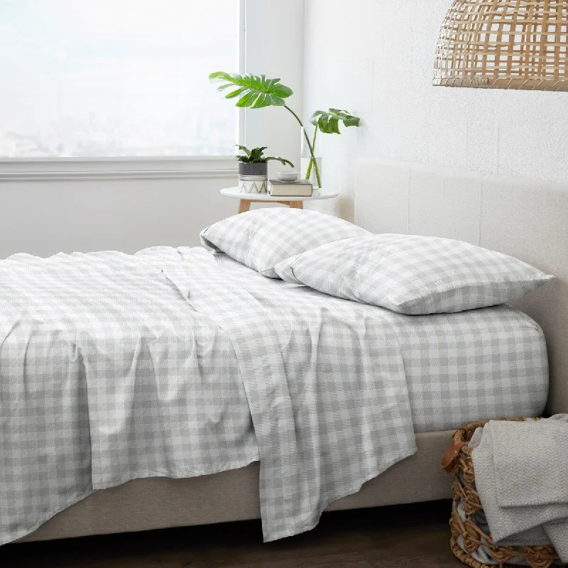 Rayon - Cotton Sheets for a Breathable and Soft BlendBecky Cameron Country Plaid Pattern 4 Piece Bed Sheets Set Rayon - Cotton Sheets for a Breathable and Soft BlendBecky Cameron Country Plaid Pattern 4 Piece Bed Sheets Set