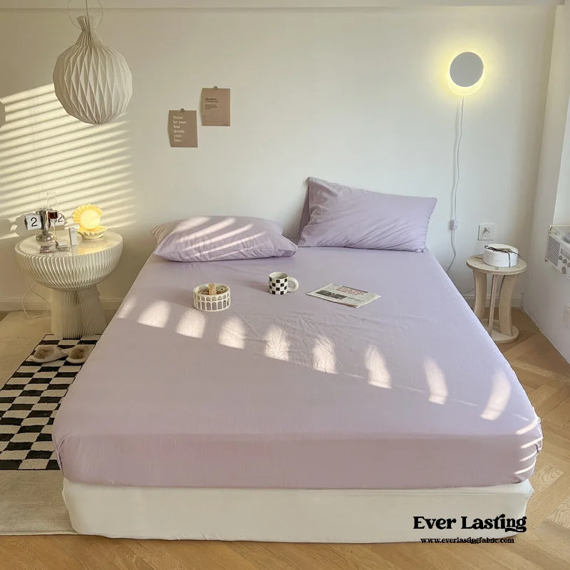 Moisture - Wicking Cotton Sheets for a Dry and Comfortable SleepWashed Cotton Bed Sheets / Purple Moisture - Wicking Cotton Sheets for a Dry and Comfortable SleepWashed Cotton Bed Sheets / Purple