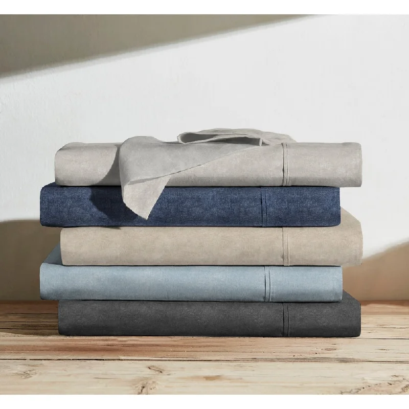 King - Size Sheet Sets with a Decorative Pillow SetBrielle Home 100-percent Organic Cotton Heather Printed Sheet Set King - Size Sheet Sets with a Decorative Pillow SetBrielle Home 100-percent Organic Cotton Heather Printed Sheet Set