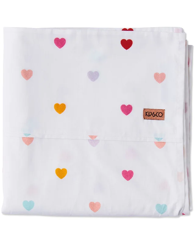 Wrinkle - Free Polyester Sheets for a Low - Maintenance BedI Heart You Organic Cotton Flat Sheet Wrinkle - Free Polyester Sheets for a Low - Maintenance BedI Heart You Organic Cotton Flat Sheet