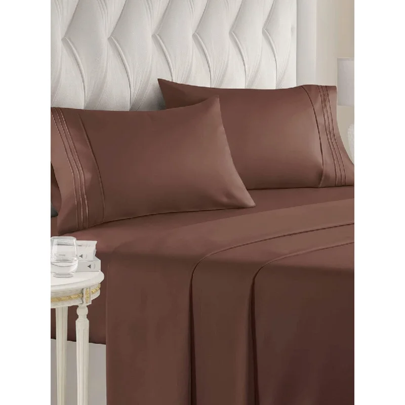 King - Size Sheet Sets with a Decorative Pillow SetKing Size 4 Piece Sheet Set - Comfy Breathable & Cooling Sheets - Hotel Luxury Bed Sheets for Women & Men - Deep Pockets King - Size Sheet Sets with a Decorative Pillow SetKing Size 4 Piece Sheet Set - Comfy Breathable & Cooling Sheets - Hotel Luxury Bed Sheets for Women & Men - Deep Pockets