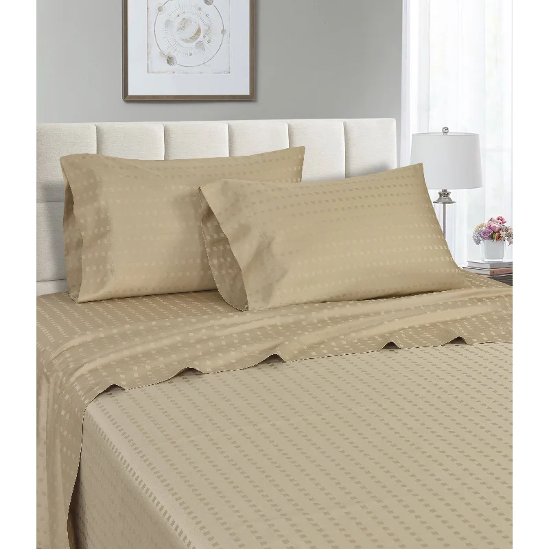 Twin - Size Sheet Sets with a Pillow ProtectorSpring Home 1200 Thread Count 100% Egyptian Cotton Deep Pocket Dobby Striped Sheet Set Twin - Size Sheet Sets with a Pillow ProtectorSpring Home 1200 Thread Count 100% Egyptian Cotton Deep Pocket Dobby Striped Sheet Set