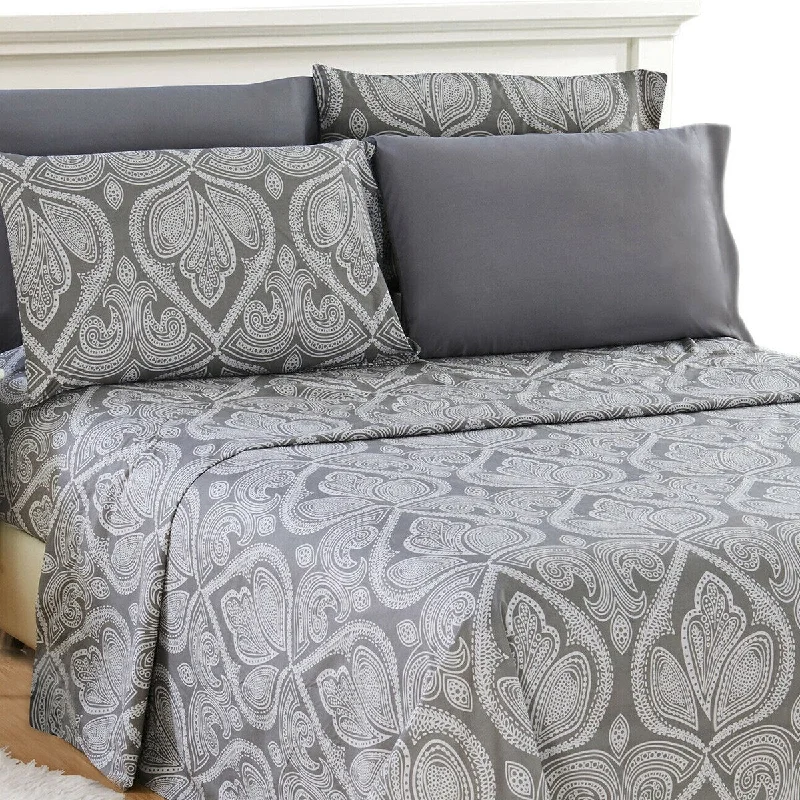 Anti - Pill Microfiber Sheets for a Smooth Appearance6 Piece Bed Deep Pocket Egyptian Comfort 1800 Sheet Set King Gray Anti - Pill Microfiber Sheets for a Smooth Appearance6 Piece Bed Deep Pocket Egyptian Comfort 1800 Sheet Set King Gray