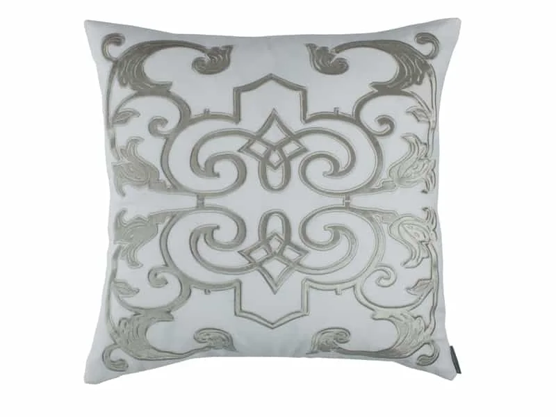 Orthopedic Pillows for Back Pain ReliefMozart White & Ice Silver Pillow by Lili Alessandra Orthopedic Pillows for Back Pain ReliefMozart White & Ice Silver Pillow by Lili Alessandra