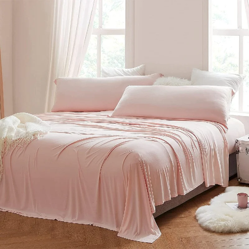 Twin - Size Sheet Sets with a Pillow ProtectorBare Bottom® Sheets - All Season - Crystal Pink Twin - Size Sheet Sets with a Pillow ProtectorBare Bottom® Sheets - All Season - Crystal Pink