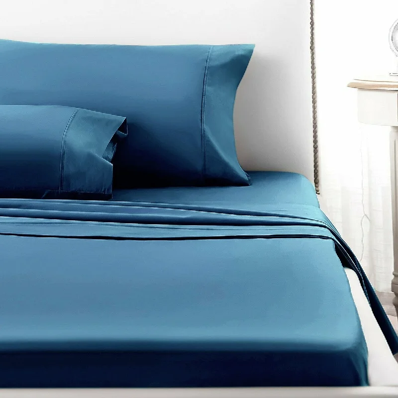 Moisture - Wicking Cotton Sheets for a Dry and Comfortable Sleep4 Piece Deep Pocket 1800 Count Luxury Sheet Set King Blue Moisture - Wicking Cotton Sheets for a Dry and Comfortable Sleep4 Piece Deep Pocket 1800 Count Luxury Sheet Set King Blue
