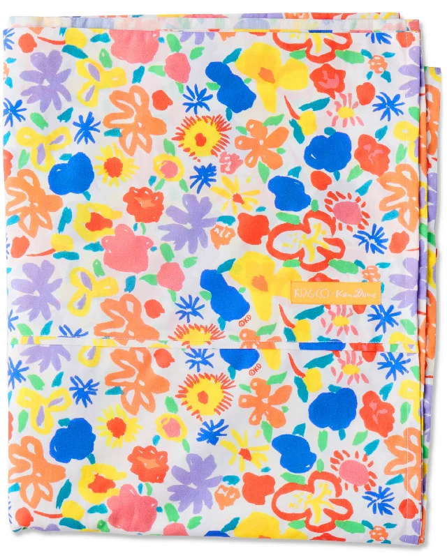 Fitted Sheets with Reinforced Corners for Long - Lasting UseKip&Co x Ken Done Summer Floral White Organic Cotton Flat Sheet Fitted Sheets with Reinforced Corners for Long - Lasting UseKip&Co x Ken Done Summer Floral White Organic Cotton Flat Sheet
