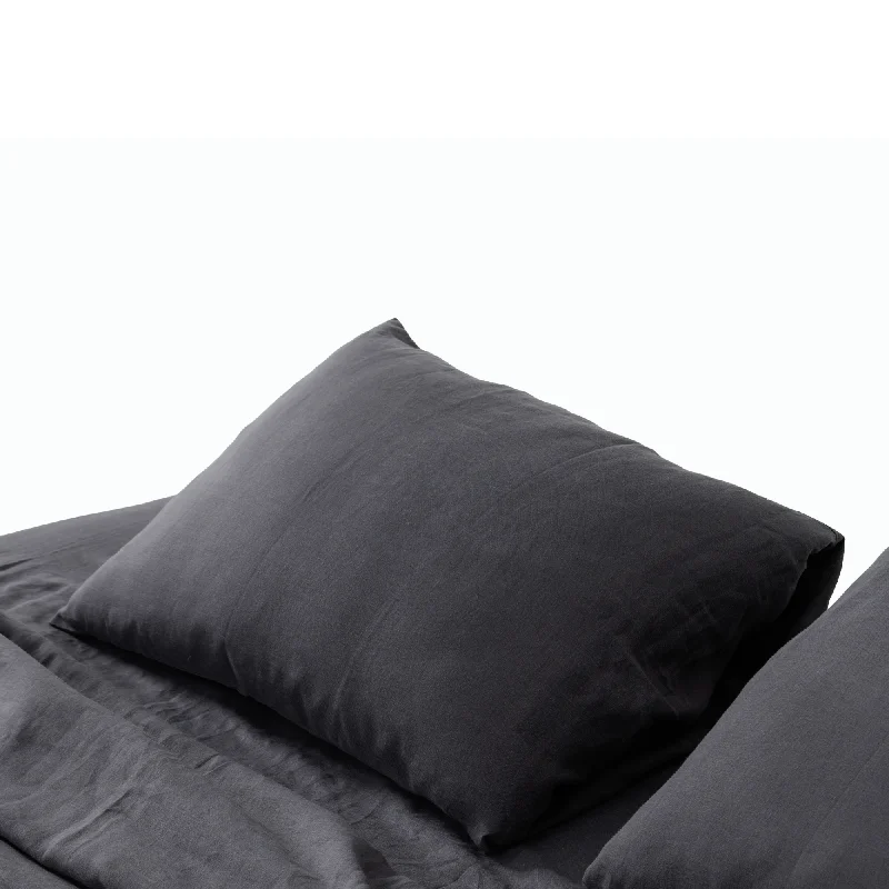 Rayon - Cotton Sheets for a Breathable and Soft BlendCharcoal Linen Sheet Set (4 pcs) Rayon - Cotton Sheets for a Breathable and Soft BlendCharcoal Linen Sheet Set (4 pcs)