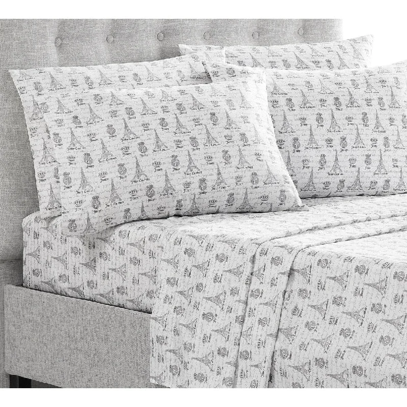 Sheet Sets with Multiple Pillowcase OptionsJuicy Couture Juicy In Paris Microfiber Sheet and pillowcase Sets Sheet Sets with Multiple Pillowcase OptionsJuicy Couture Juicy In Paris Microfiber Sheet and pillowcase Sets