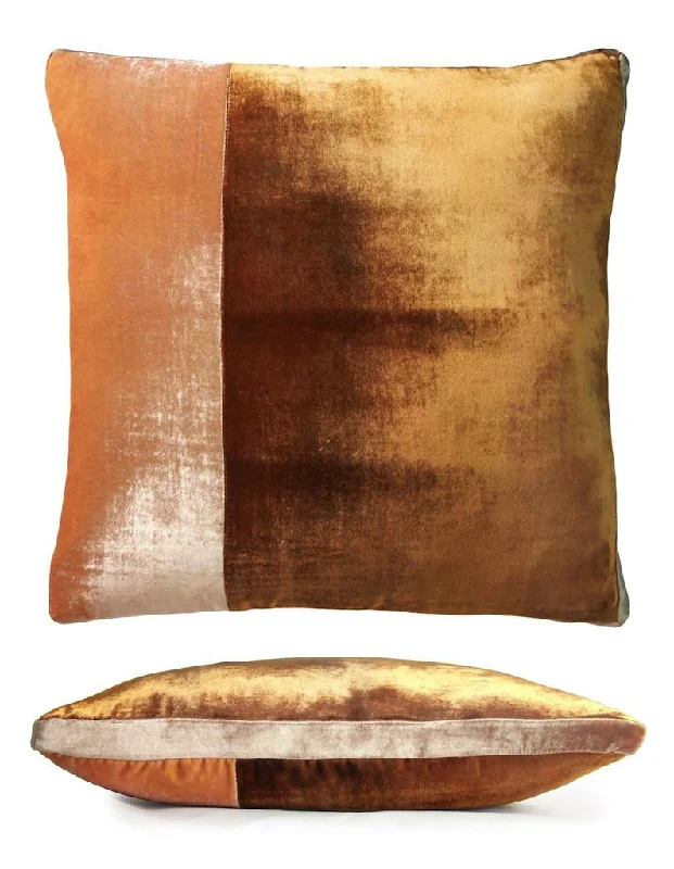 Soft and Fluffy Pillows for Bedroom ComfortCopper Ivy Color Block Velvet Throw Pillow Soft and Fluffy Pillows for Bedroom ComfortCopper Ivy Color Block Velvet Throw Pillow